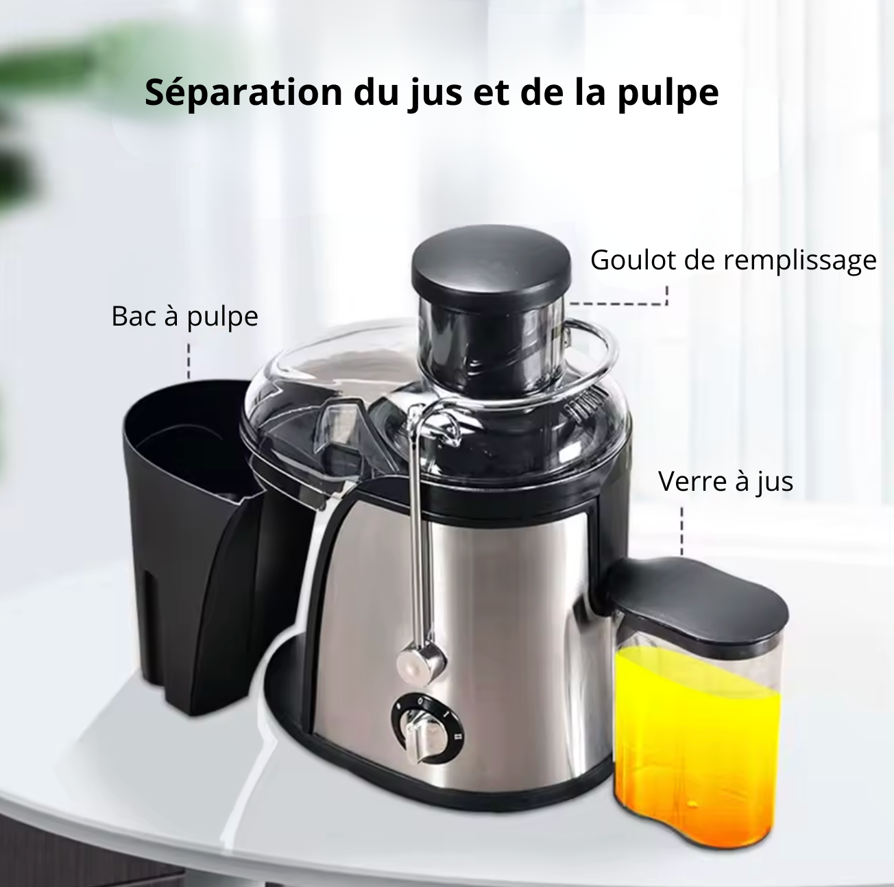 Extracteur de Jus Électrique en Acier Inoxydable – 400W